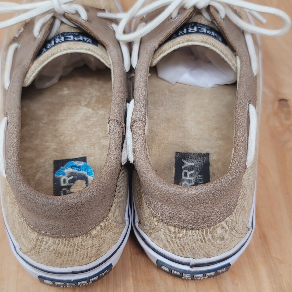 Sperry Topsider Boat Shoes Mens 10.5 M Bahama II White Cap Sneakers STS13106 - Picture 8 of 14